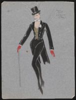 Costume design drawings, original