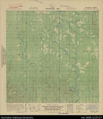 Papua New Guinea, Northeast New Guinea, Amaimon West, Provisional map, Sheet B55/5, 1355, 1944, 1:63 360