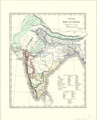 Maps, India, Pakistan & Burma, 1831-1894 : [maps in the British parliamentary papers]: Revenue map of India. (Sheet [13])