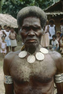 Ben Burt Malaita PhotosStanley Ri'omea wearing shell-disk rattle (kete sa'elao) and pattern-strap ('abagwaro)