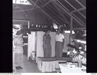 LAE, NEW GUINEA, 1946-01-19. COLONEL S. H. IRVING, CONTROLLER, AWAS AND LIEUTENANT-COLONEL I. V. MURPHY, DEPUTY ASSISTANT ADJUTANT-GENERAL WOMEN'S SERVICE, VISITED AWAS HQ FIRST ARMY, PRIOR TO THE ..