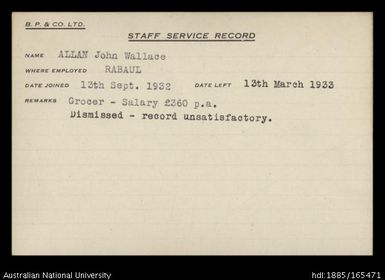 Allan, John Wallace
