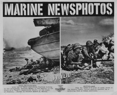 Newsphoto clipping Peleliu