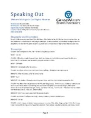Donald Cullen audio interview and transcript