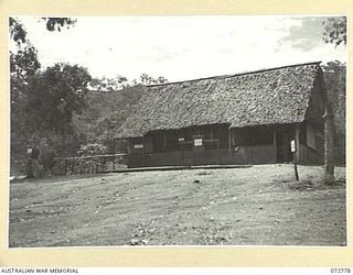 PORT MORESBY, NEW GUINEA. 1944-05-01. THE CANTEEN AND BARBER'S SHOP IN THE A AND Q BRANCH AREA, HEADQUARTERS NEW GUINEA FORCE