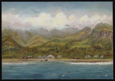 Artist unknown: Avuna, Rarotonga (Cook's group), from deck of Avalon. [ca 1890]