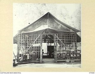 ORO BAY, NEW GUINEA. 1943-07. ONE OF THE WARDS OF THE 10TH FIELD AMBULANCE