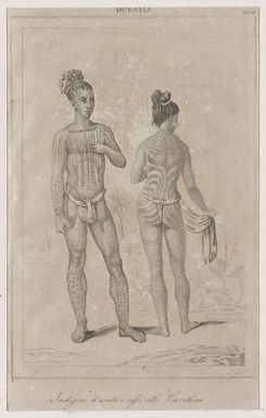 Postels, Aleksandr, 1801-1871 :Indigeni d'ambi i sessi alle Caroline [1826-29]. [1838-43].