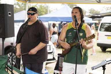 Contemporary Fijian singers performing at Fiji Day sports festival, 9 October 2021 / Michael Singh