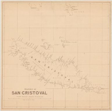 District of San Cristoval, British Solomon Islands Protectorate / compiled by Lands Department