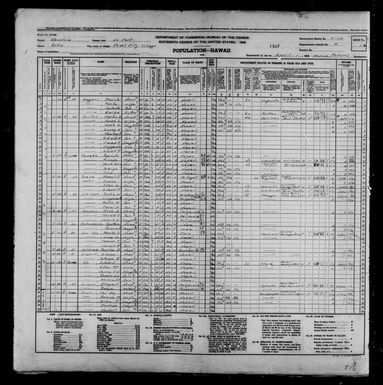 1940 Census Population Schedules - Hawaii - Honolulu County - ED 2-113