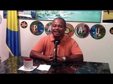 Omereng El Saul with Presidential Candidate Mr. Raynold B. Oilouch (11/05/2020)