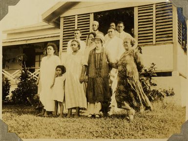 Miss Ramsey with Pastor Saaga and his family, 1928