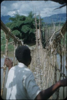 The bridge we crossed between Minj and Nondugl : Wahgi Valley, Papua New Guinea, 1954 and 1955 / Terence and Margaret Spencer