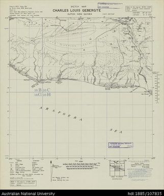 Indonesia, Dutch New Guinea, Charles Louis Gebergte, Series: HIND 644, 1946, 1:250 000