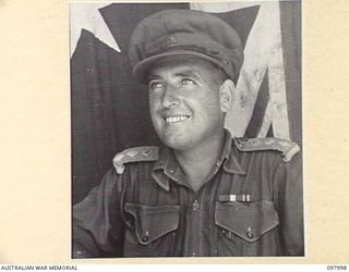 CAPE WOM, WEWAK AREA, NEW GUINEA. 1945-10-17. STAFF CAPTAIN J.N. SHEEDY, Q BRANCH, HEADQUARTERS 6 DIVISION