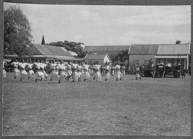 A presentation by members of the Home Guard, Tonga Defence Force, 2nd NZEF, during the anniversary of the accession of King George Tubou 1 as King of Tonga