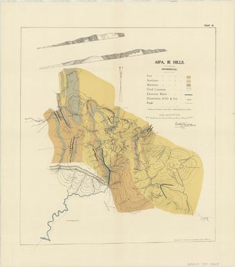 Report on petroleum in Papua: Map 8. Aipa, Ie Hills. (Sheet 8)
