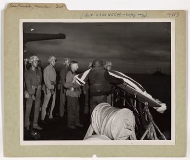 Sea Burial For Marine Killed On Iwo Jima