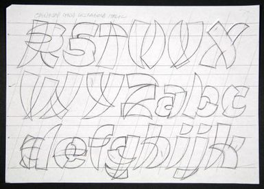 Churchward Chinatype Ultrabold Italic Condensed 2005 Sketch