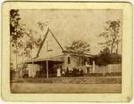 Bartlett's first store, with family members in front, Collingwood Street, Albion Brisbane, 1893