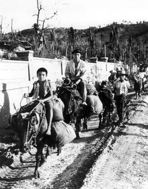 [Guamanians Traveling to American Lines]