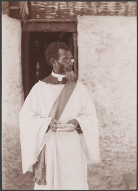 William Quasvau, Deacon at Rowa, Vanuatu, 1906 / J.W. Beattie