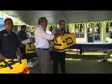 Emergency bags promote safety at sea in Niue