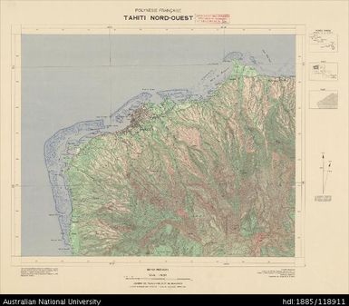 French Polynesia, Windward Group, Tahiti Nord-Ouest, Provisional Series, 1958, 1:40 000