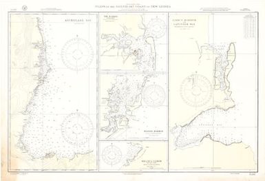 Plans on the northeast coast of New Guinea, South Pacific Ocean : from German surveys between 1887 and 1910 / Hydrographic Office, U.S. Navy