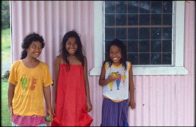 Three children standing