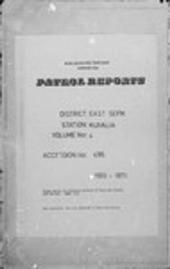 Patrol Reports. East Sepik District, Kubalia, 1969 - 1970