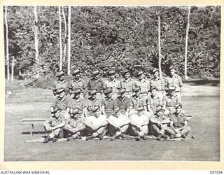TOROKINA, BOUGAINVILLE. 1945-10-07. MEMBERS OF 7 PLATOON, A COMPANY, 24 INFANTRY BATTALION, 15 INFANTRY BRIGADE. (FOR IDENTIFICATION OF 23 NAMED PERSONNEL REFER TO PROVISIONAL CAPTION OR NAME ..