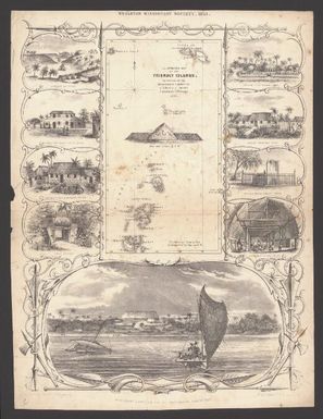 Illustrated map of the Friendly Islands : presented by the Missionary Committee to collectors of juvenile Christmas offerings, 1854.