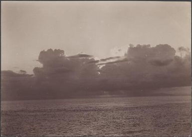 Sunset at Gavutu, looking to Savo and Guadalcanar, Solomon Islands, 1906 / J.W. Beattie