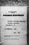 Patrol Reports. Eastern Highlands District, Kainantu, 1973 - 1974