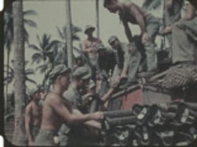 USMC 103936: 4th Marines board ship at Guadalcanal