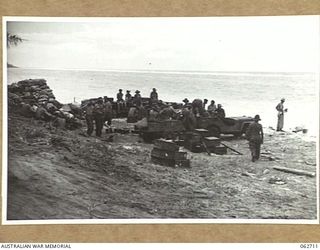 SIALUM, NEW GUINEA. 1944-01-05. THE SUPPLY DEPOT WHICH IS BEING ESTABLISHED IN PREPARATION FOR THE 9TH AUSTRALIAN DIVISION PUSH ON THE JAPANESE POSITIONS AT SIO