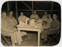 Flight nurses and officers at Guadalcanal