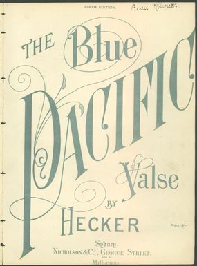 The blue Pacific valse / by Hecker.