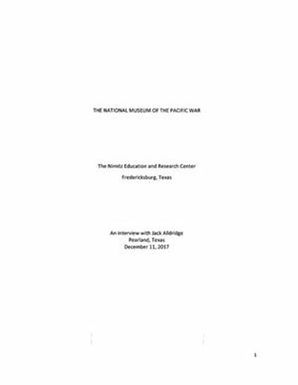 Oral History Interview with Jack Alldridge, December 11, 2017