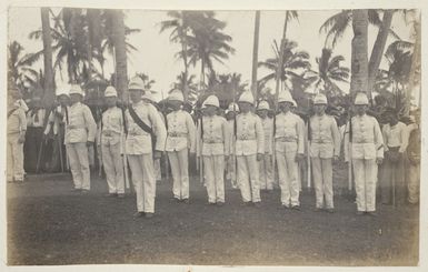 Guard of Marines of HMS Mildura, Niue - Photograph taken by Malcolm Ross