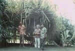 (Left to right) Arthur E. Maxwell, Deane Carlson, and Richard Y. Morita in Hawaii during break from the Midpac Expedition (1950). 1950