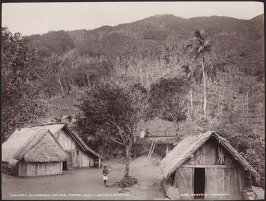The church and mission house of Merelava, Banks Islands, 1906 / J.W. Beattie