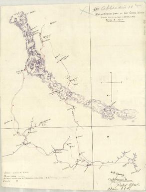 Map of western part of east central division, showing route followed on patrol : from 26/11/14 to 1/1/15 / W.J. Crane, patrol officer, Abau, E.C.D