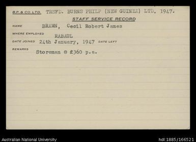 Brawn, Cecil Robert James