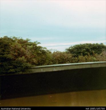 Overlooking garages opposite Edwards house