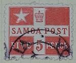 Stamp: Samoan Five Pence