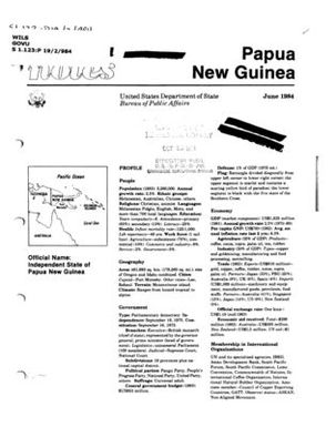 Background notes, Papua New Guinea