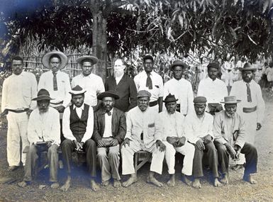 Rev. P. Milne and Ni-Vanuatu teachers